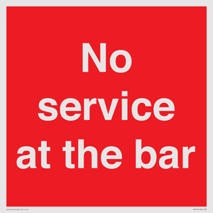No service at the bar